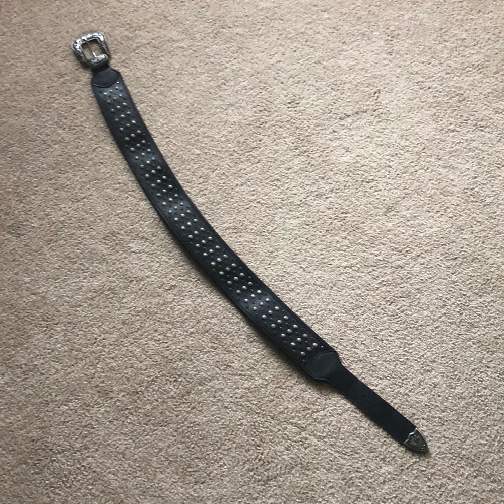 Black and silver bling belt